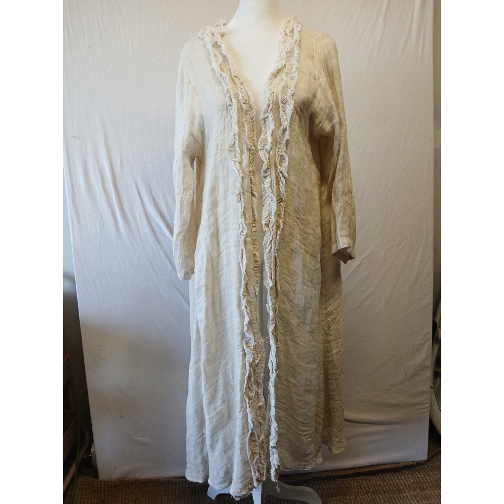 Namsar duster cardigan 100% linen lagenlook hippy boho fairycore kimono new L/XL